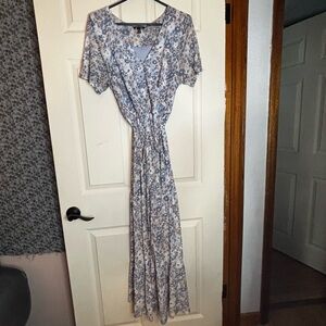 Allison Brittney Blue Floral Maxi Dress